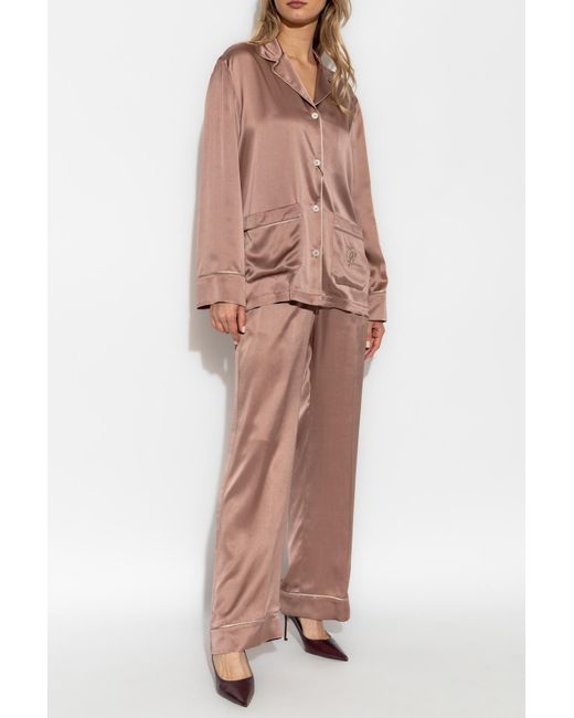 Dolce & Gabbana Pink Silk Top From Pajamas