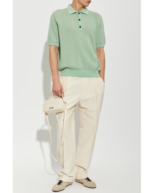 Jacquemus Green Cotton Polo 'Miami' for men