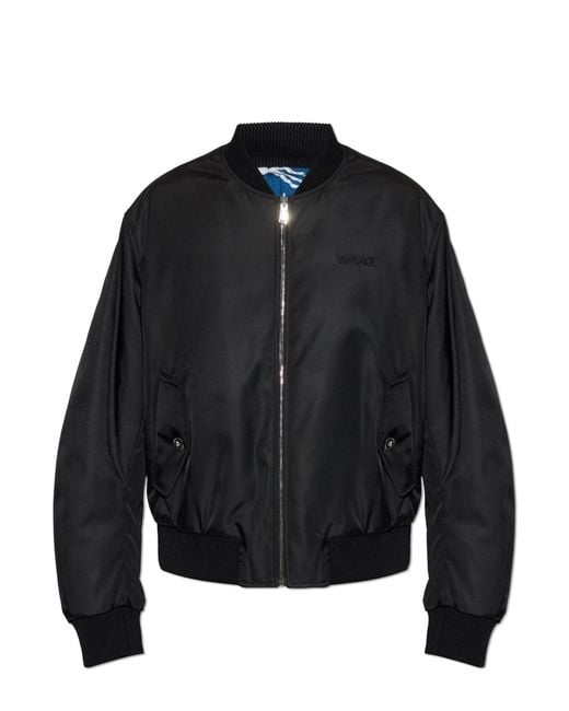 Versace Black Reversible Bomber Jacket for men