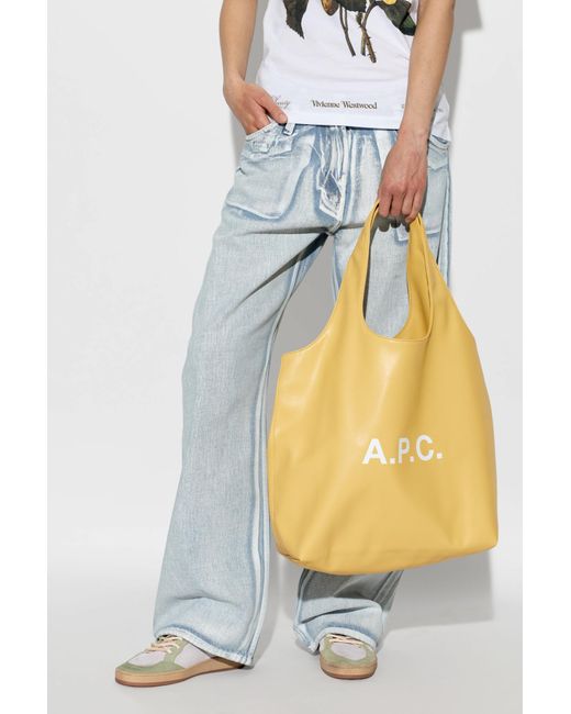 A.P.C. Yellow "Ninon" Shopper Bag