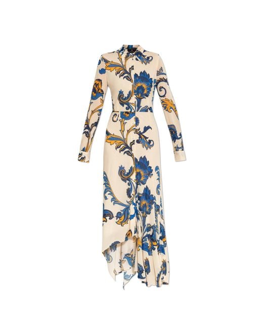 Etro White Dress With Floral Pattern