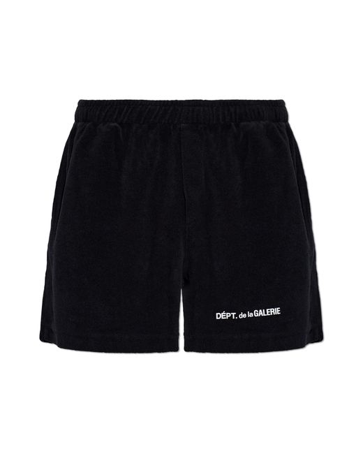 GALLERY DEPT. Black Shorts With Logo for men