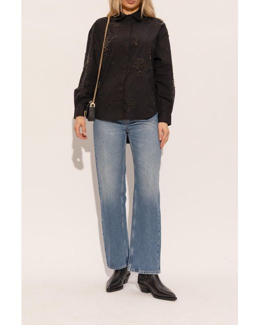 AllSaints Black Heeled Ankle Boots "Marcie"