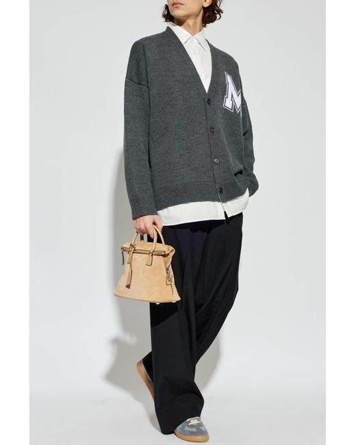 MM6 by Maison Margiela Gray Cardigan With Shirt Elements for men