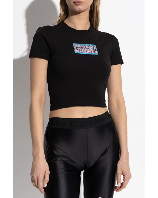 Versace Jeans Couture Black T-Shirt With Print