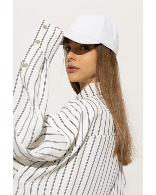 Canada Goose White Baseball Cap With Logo