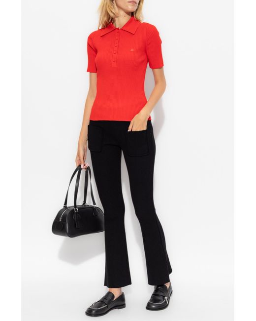 Courreges Red Top With Z Logo