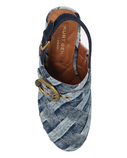 Kurt Geiger Blue Platform Shoes "Mayfair"