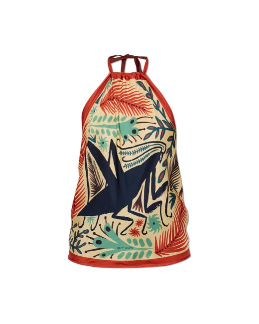 Etro Multicolor Silk Top