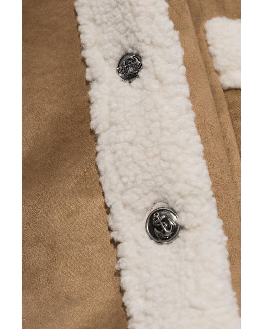 Munthe Black Short Shearling Coat 'Valter'