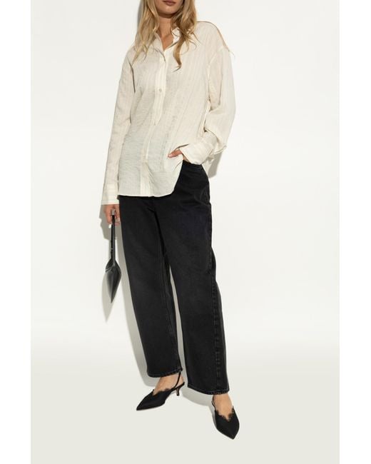 Studio Nicholson Natural 'Denio' Wide Leg Jeans
