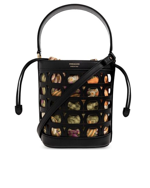 Ferragamo Black "Gancini Xs" Bag