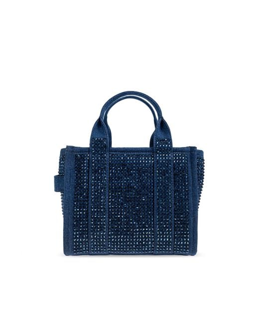 Marc Jacobs Blue Handbag The Crystal Denim Small Tote Bag