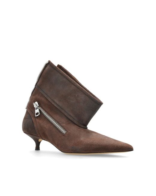 J.W. Anderson Brown Leather Ankle Boots