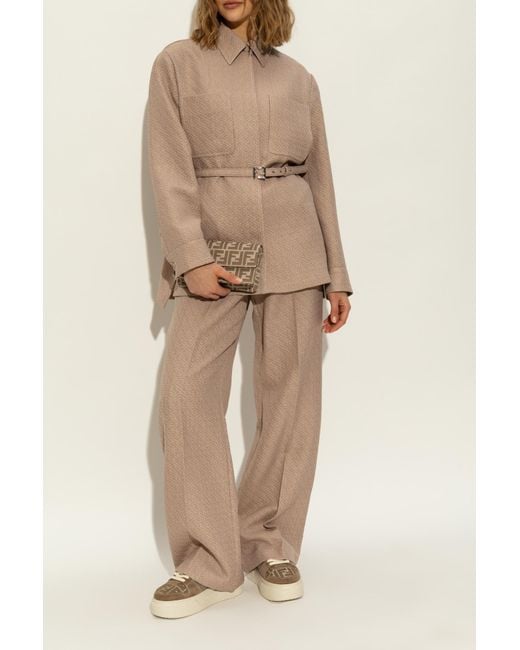 Fendi Natural Sneakers Match