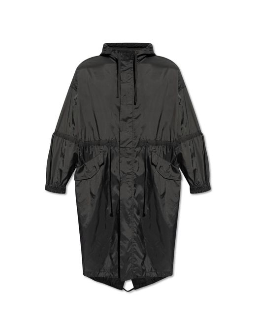 Etudes Studio Black Hooded Coat for men