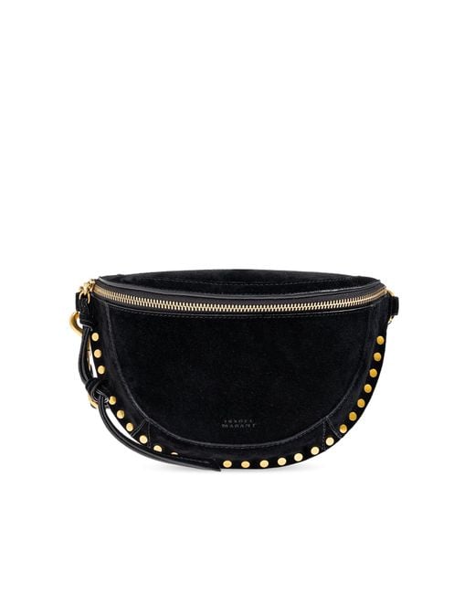 Isabel Marant Black Suede Waist Bag 'Skano'