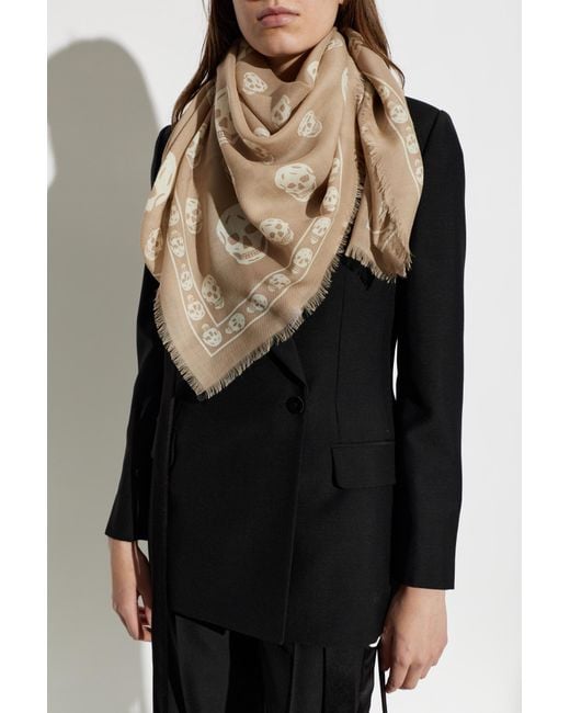 McQueen Natural Wool Scarf