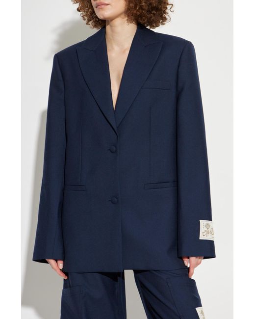Off-White c/o Virgil Abloh Blue Loose-Fit Blazer