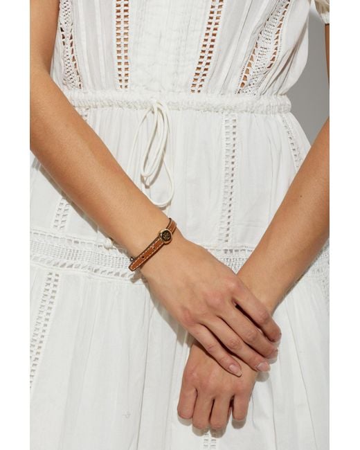 Tory Burch Brown Leather Bracelet