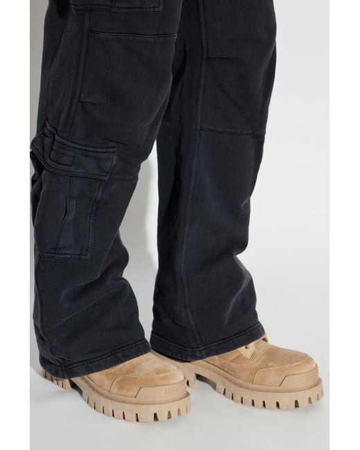 Balenciaga Brown 'Combat Strike' Shoes