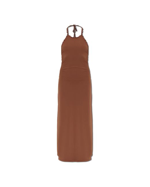 Christopher Esber Brown Beach Dress 'Quartz Halte'