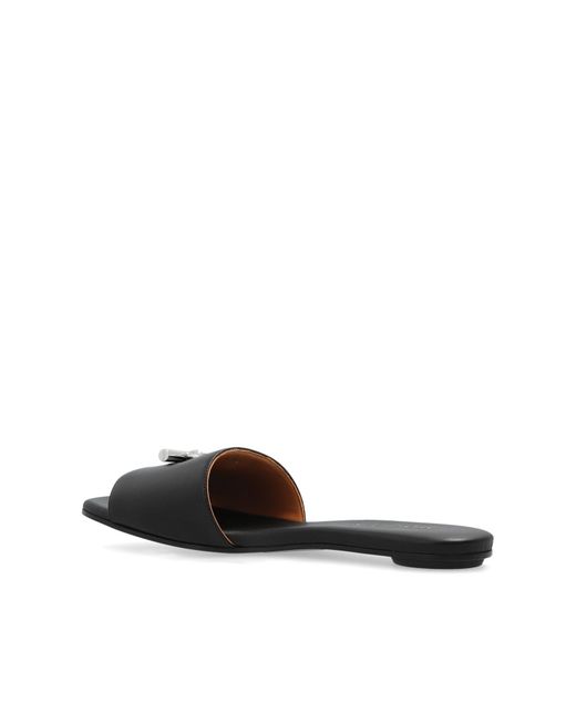 McQueen Natural Leather Slides