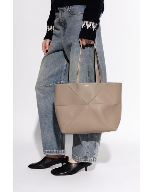 Loewe Natural 'Puzzle Fold Medium' Shopper Bag