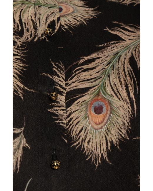 Zimmermann Black Silk Shirt With Pattern