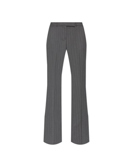 Alexander McQueen Gray Herringbone Pattern Trousers