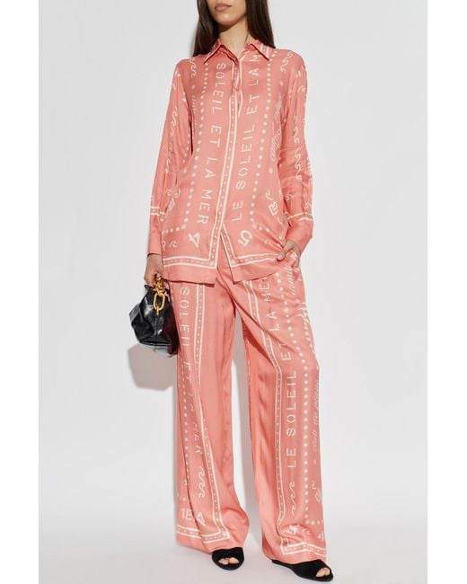 Balmain Pink Pleated Trousers