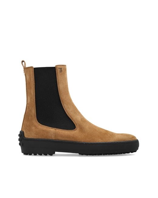 Tod's Brown Suede Ankle Boots