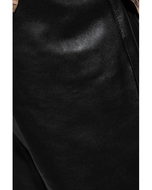 AllSaints Black ‘Lynch’ Leather Trousers for men