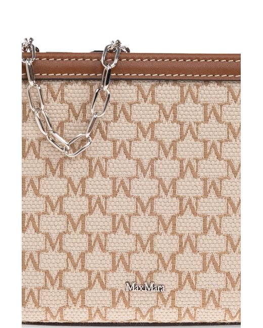 Max Mara White Pouch With Monogram
