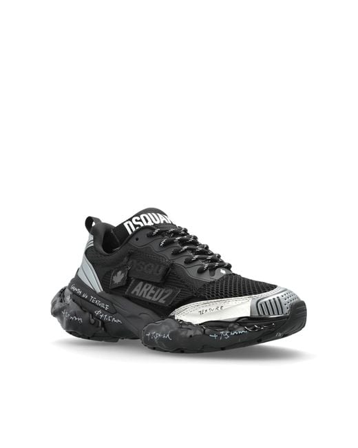 DSquared² Black 'Faster' Sports Shoes for men