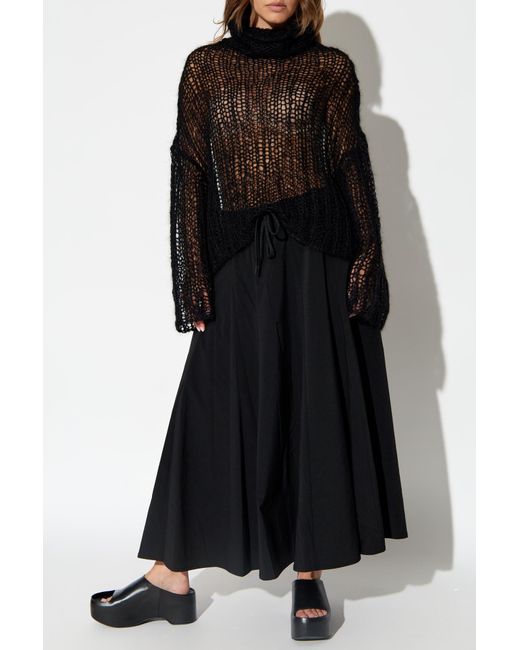 Yohji Yamamoto Black Flared Skirt