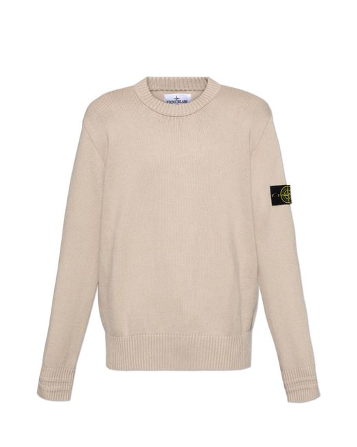Stone Island Sweater With Logo in White for Men Lyst UK