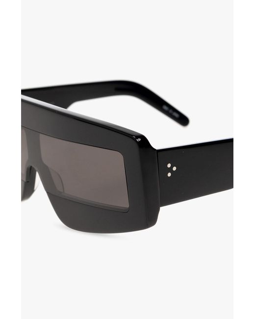 Rick Owens Black Rectangular Sunglasses