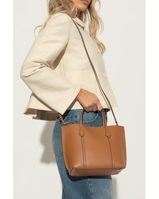 Tory Burch Natural Handbag "Perry Small"
