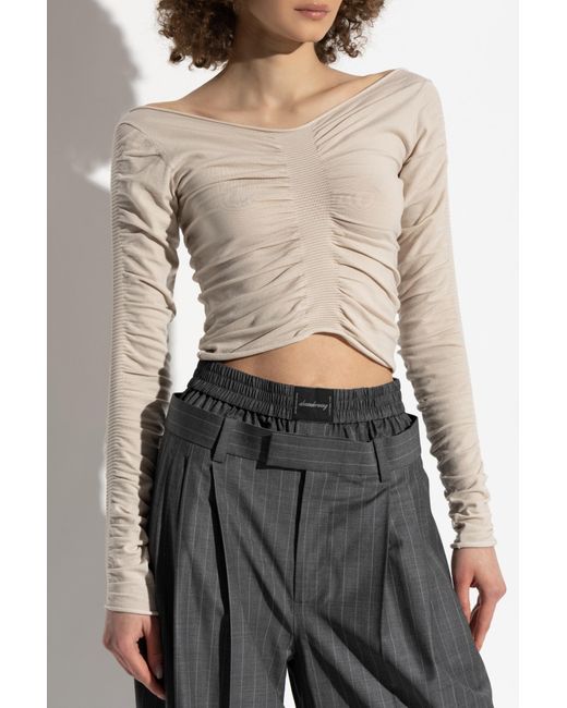 Alexander Wang Natural Draped Top