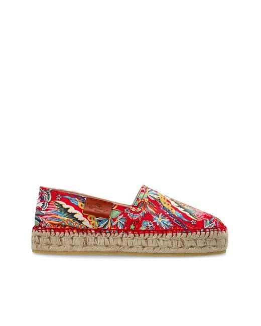 Etro Red Espadrilles With Logo