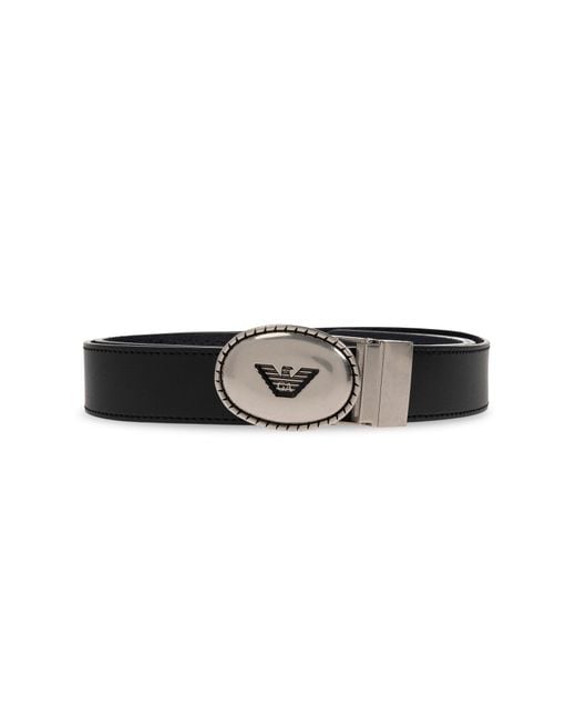 Emporio Armani Black Double-Sided Belt for men