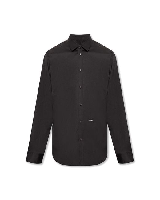 DSquared² Black Cotton Shirt for men
