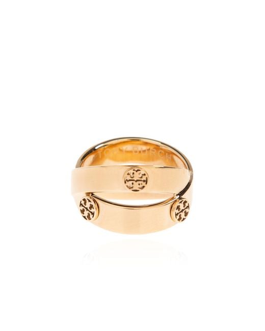 Tory Burch Metallic Ring With Logo