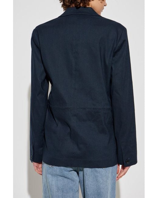 Rag & Bone Blue Blazer With Open Lapels
