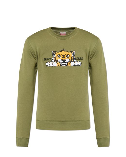 KENZO Green Sweatshirt With Logo for men