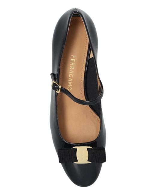 Ferragamo Black Heeled Shoes 'Vally'