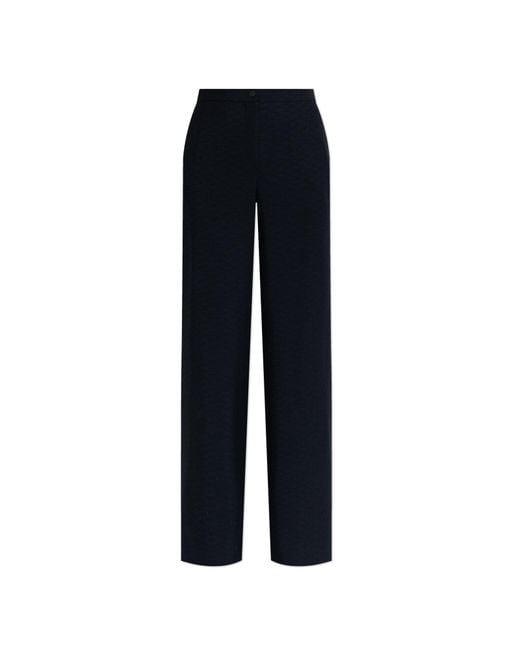 Emporio Armani Black Straight-Leg Trousers