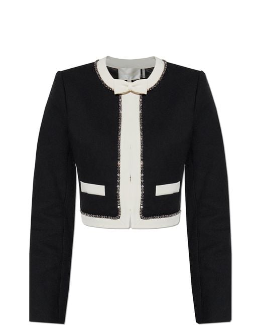 LoveShackFancy Black "Ralphette" Blazer