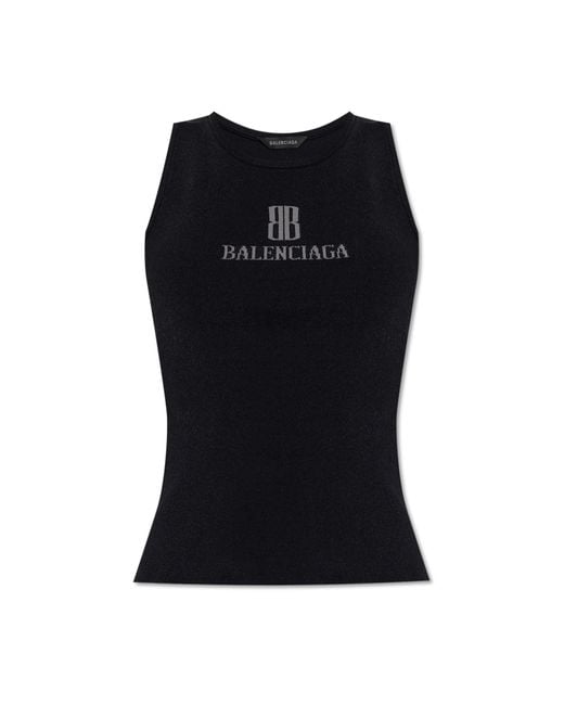 Balenciaga Black Top With Z Logo
